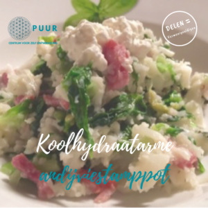 Koolhydraatarme andijviestamppot